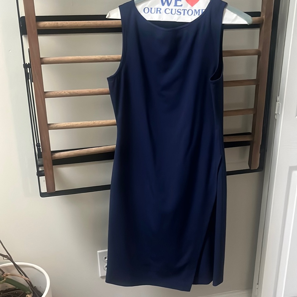 Theory lighter navy blue suiting dress